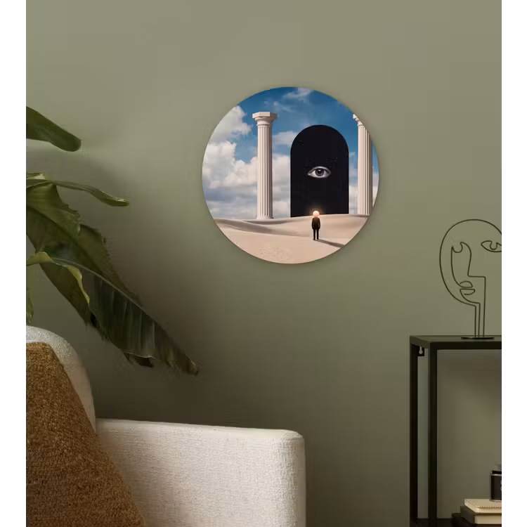 Muurcirkel glas - Droom - Woestijn - Oog - Droom - Woestijn - Oog Wandcirkel plexiglas klein
