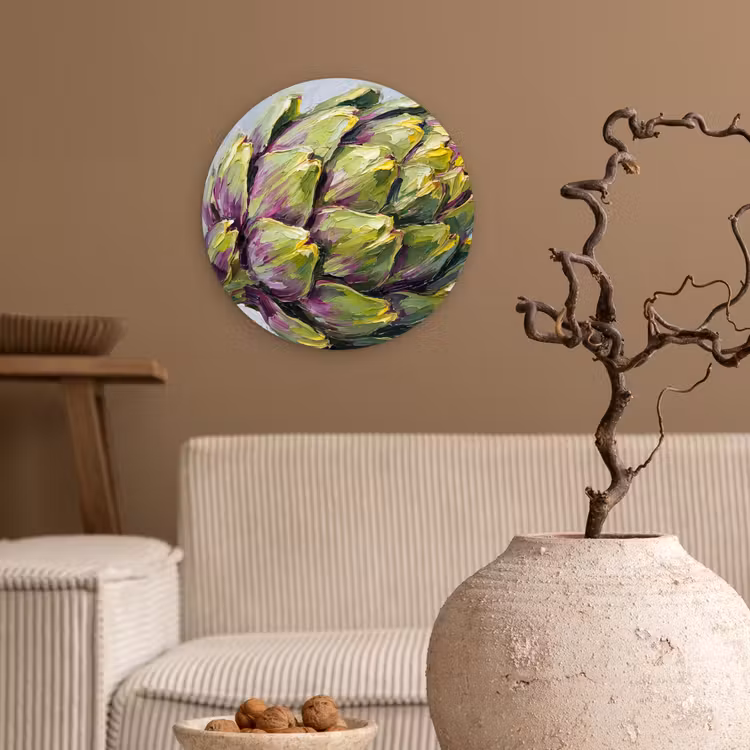 Muurcirkel glas - Eten - Artisjok - Modern - Eten - Artisjok - Modern Wandcirkel plexiglas klein