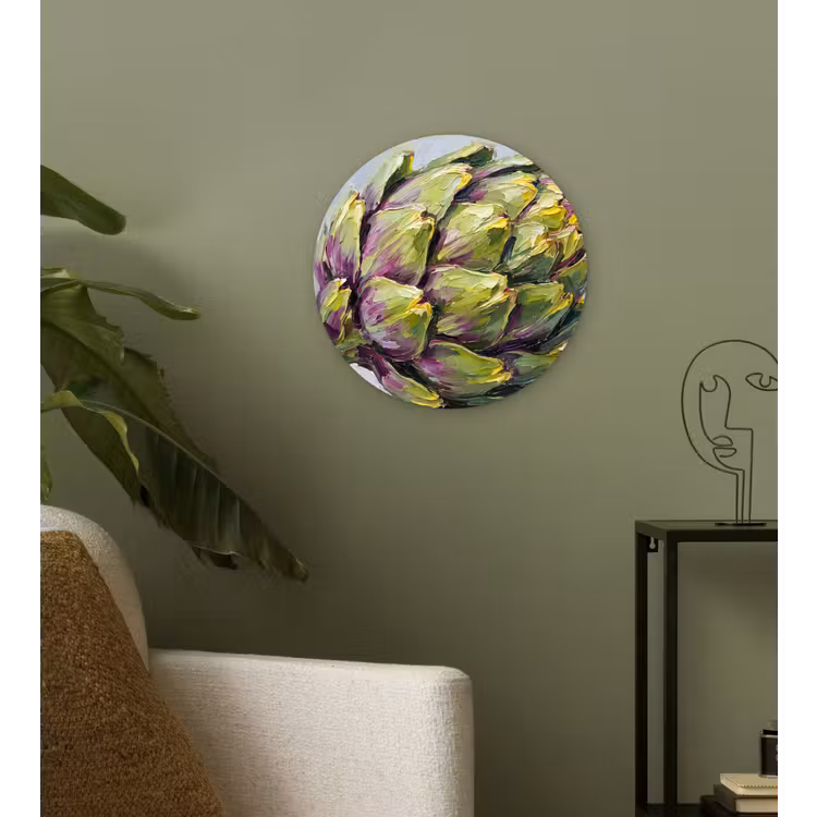 Muurcirkel glas - Eten - Artisjok - Modern - Eten - Artisjok - Modern Wandcirkel plexiglas klein