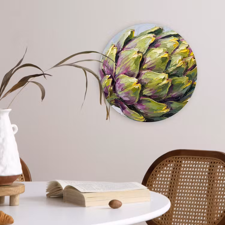 Muurcirkel glas - Eten - Artisjok - Modern - Eten - Artisjok - Modern Wandcirkel plexiglas klein
