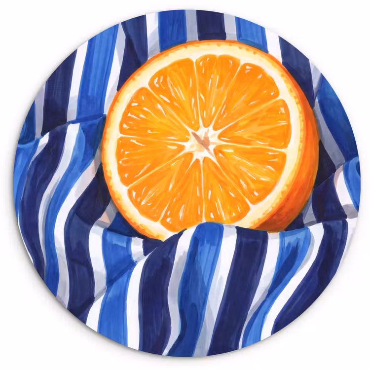 Muurcirkel glas - Eten - Fruit - Oranje - Eten - Fruit - Oranje Wandcirkel plexiglas klein