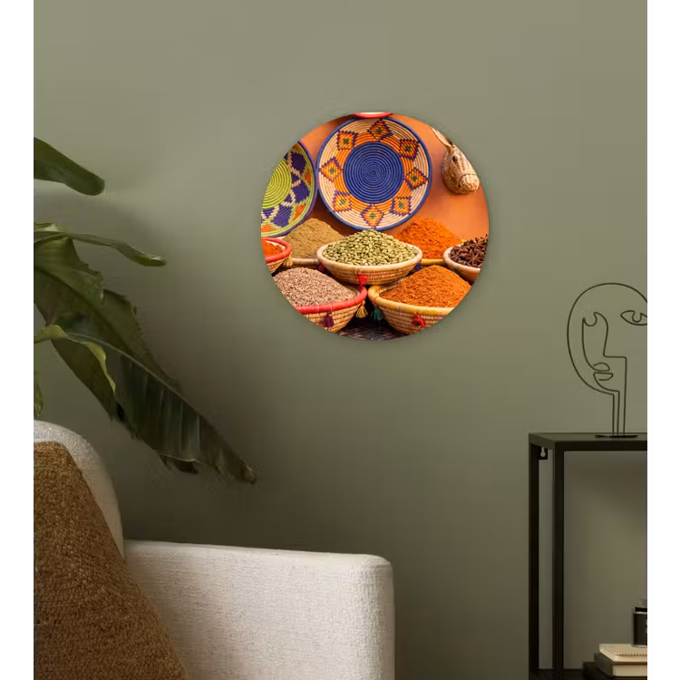 Muurcirkel glas - Eten - Kleurrijk - Cultuur - Eten - Kleurrijk - Cultuur Wandcirkel plexiglas klein