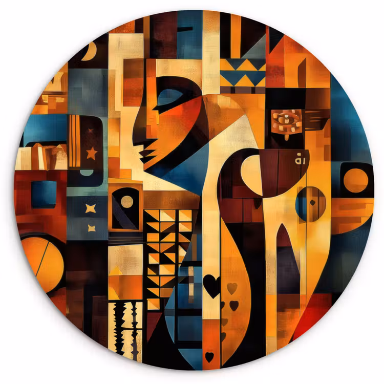 Figuren - Abstract - Symbolen Wandcirkel plexiglas klein -3d
