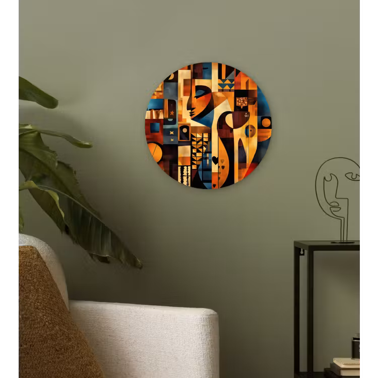 Figuren - Abstract - Symbolen Wandcirkel plexiglas klein -sfeer3