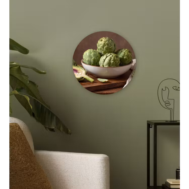 Muurcirkel glas - Groenten - Artisjok - Keuken - Groenten - Artisjok - Keuken Wandcirkel plexiglas klein