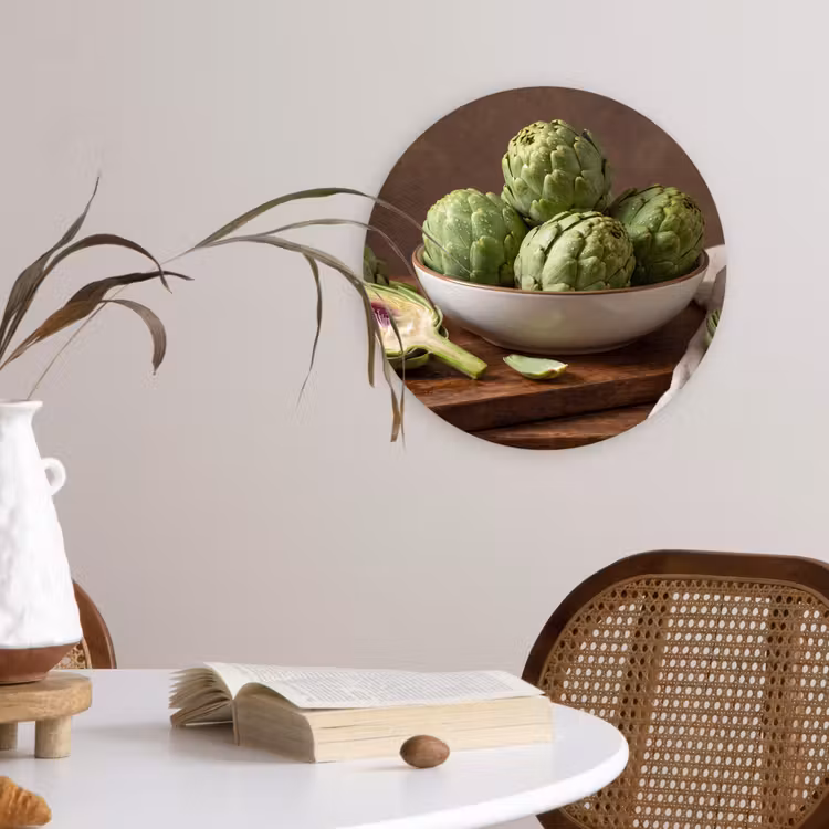 Muurcirkel glas - Groenten - Artisjok - Keuken - Groenten - Artisjok - Keuken Wandcirkel plexiglas klein