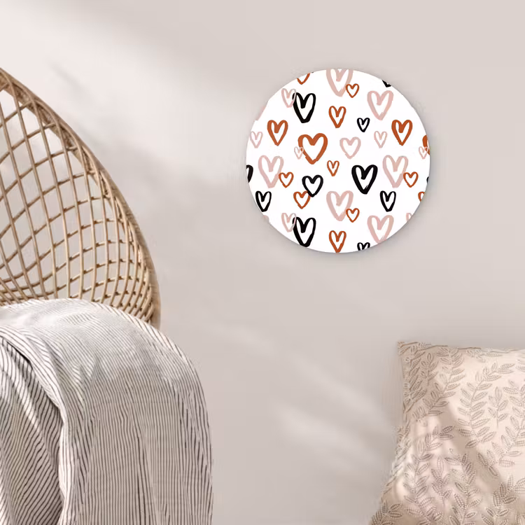 Hart - Patroon - Terracotta Wandcirkel plexiglas klein 852 -sfeer5