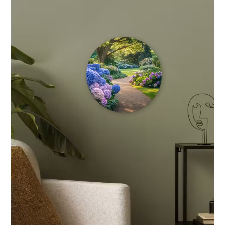 Hortensia- Park - Pad Wandcirkel plexiglas klein -sfeer3