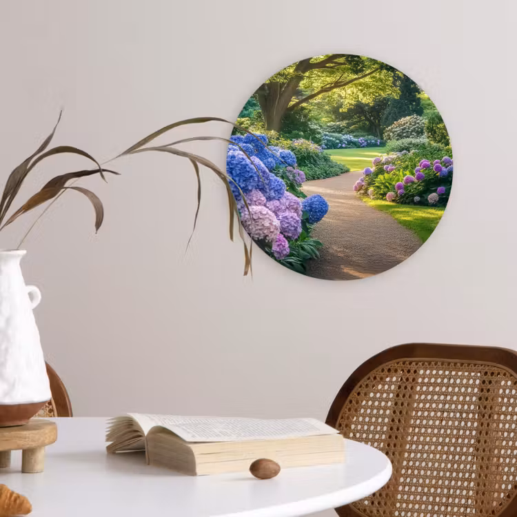 Hortensia- Park - Pad Wandcirkel plexiglas klein -sfeer4