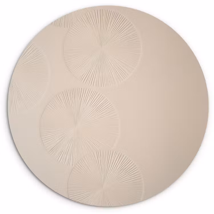 Japandi - Beige - Modern Wandcirkel plexiglas klein -3d