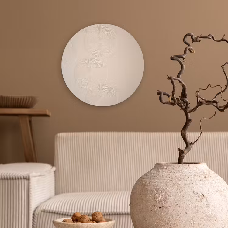 Japandi - Beige - Modern Wandcirkel plexiglas klein -sfeer1