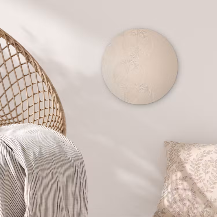 Japandi - Beige - Modern Wandcirkel plexiglas klein -sfeer5