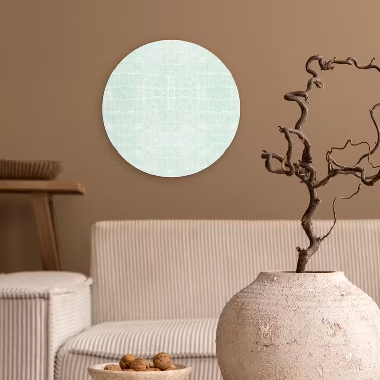 Krokodil - Leer - Lichtgroen Wandcirkel plexiglas klein 852 -sfeer1