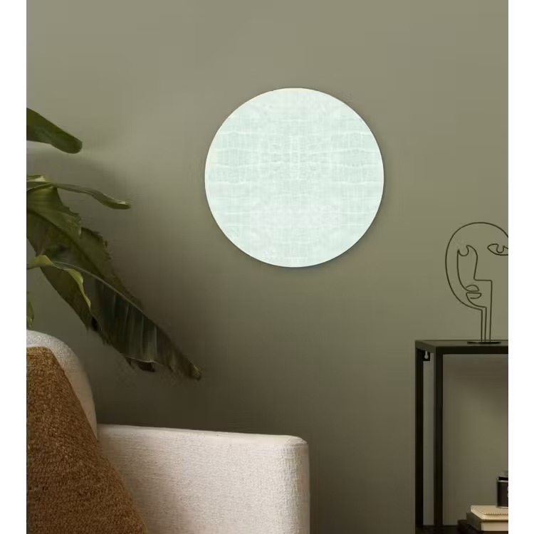 Krokodil - Leer - Lichtgroen Wandcirkel plexiglas klein 852 -sfeer3