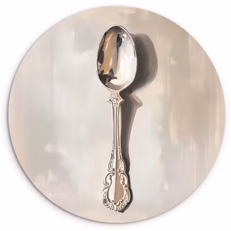 Lepel - Verf - Zilver Wandcirkel plexiglas klein -3d