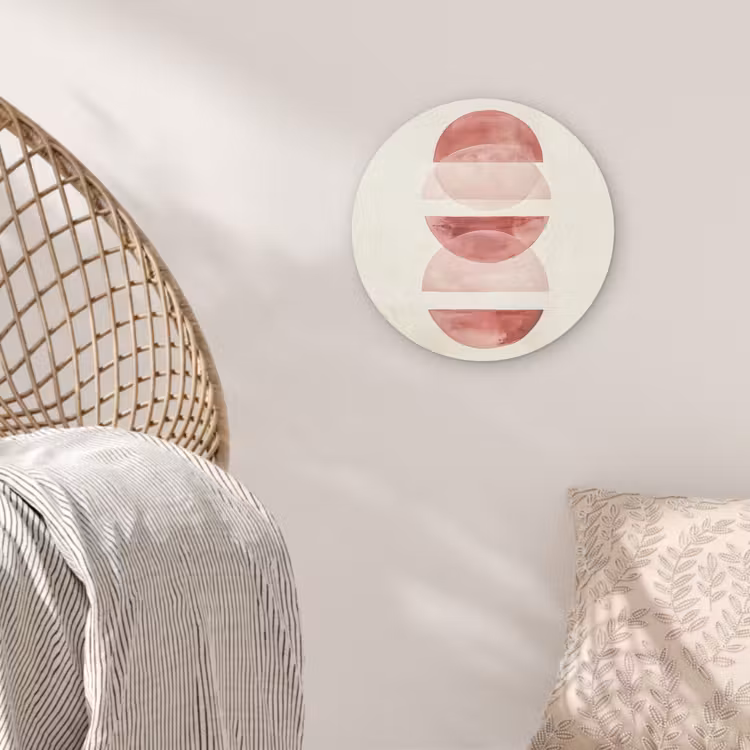 Minimalistisch - Cirkels - Roze Wandcirkel plexiglas klein -sfeer5