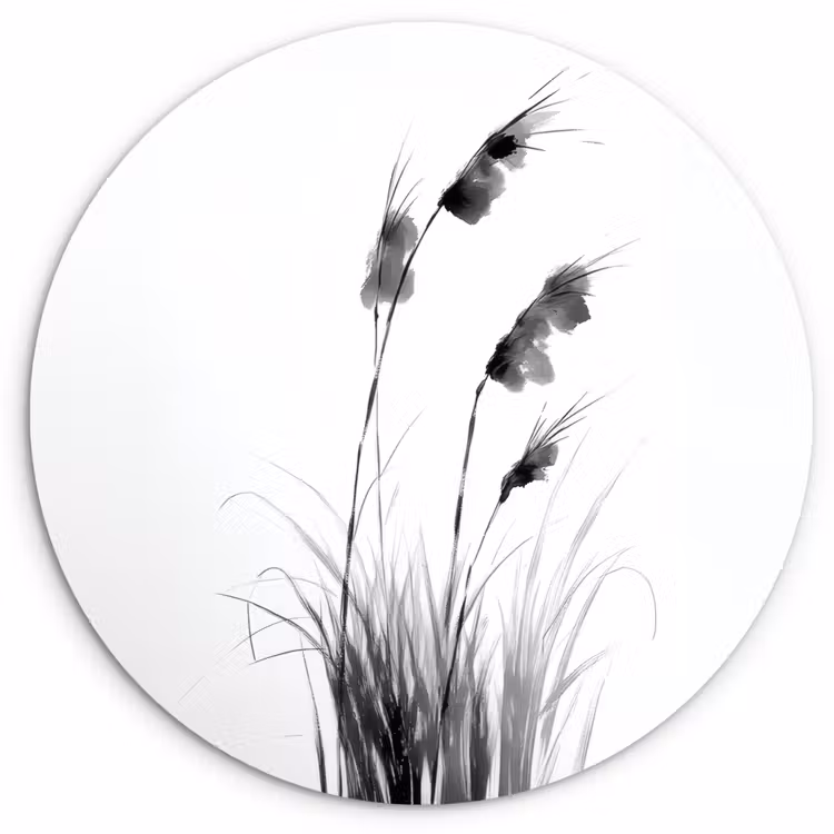 Minimalistisch - Stelen - Wit Wandcirkel plexiglas klein -3d