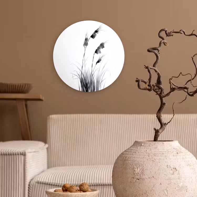 Minimalistisch - Stelen - Wit Wandcirkel plexiglas klein -sfeer1