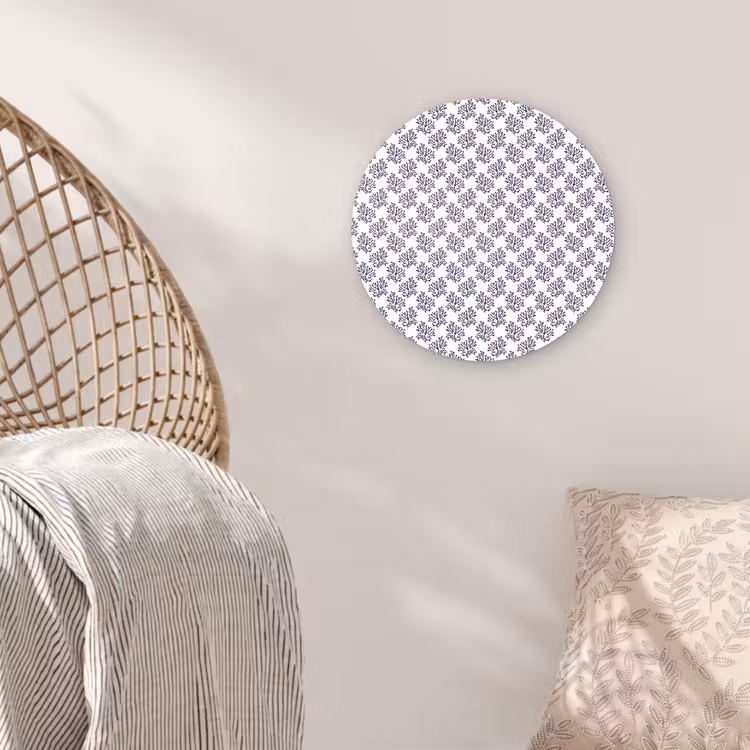 Oceaan - Koraal - Blauw - Wit Wandcirkel plexiglas klein 852 -sfeer5