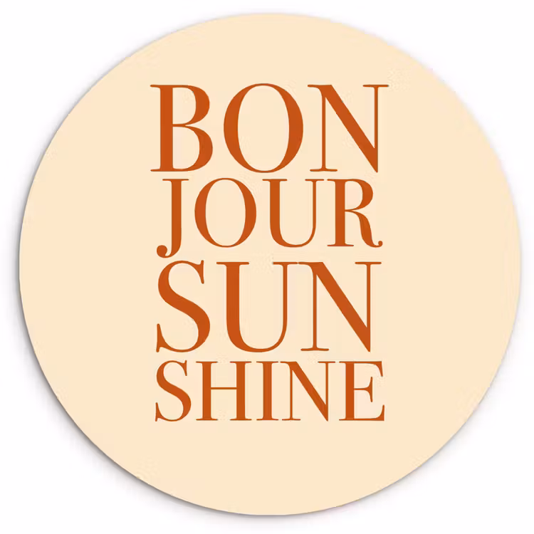 Oranje - Quote - Sun Wandcirkel plexiglas klein -3d