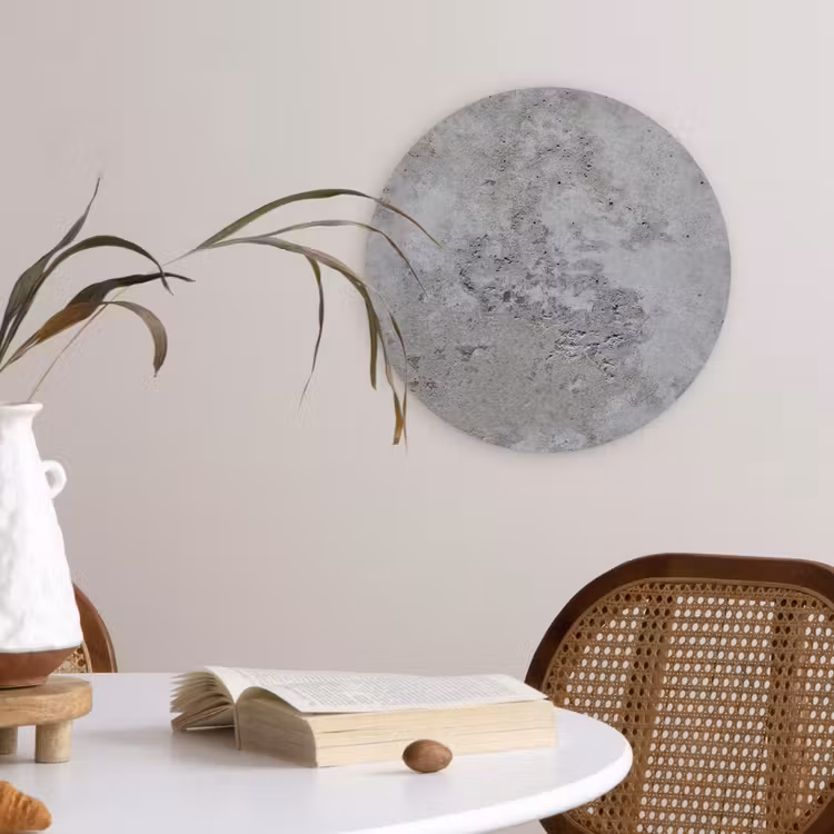 Patroon - Grijs - Oud - Beton Wandcirkel plexiglas klein 852 -sfeer4