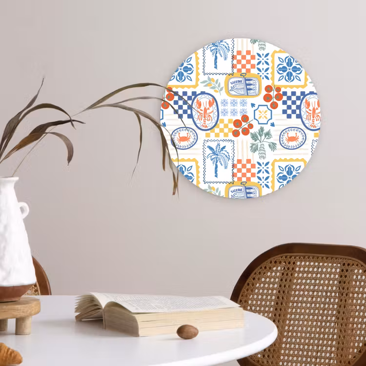 Zee - Sfeer - Tomaat -  Mozaïek Wandcirkel plexiglas klein 852 -sfeer4