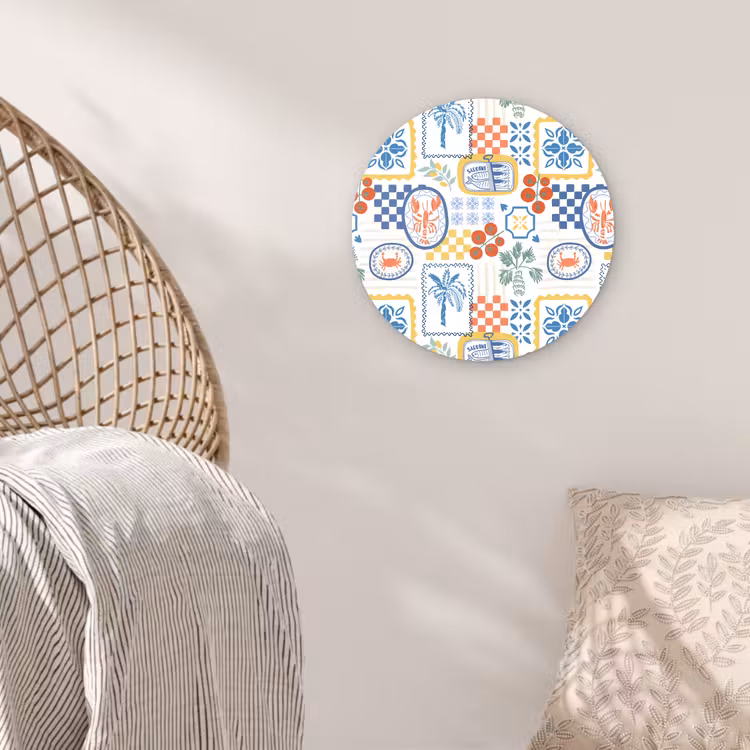 Zee - Sfeer - Tomaat -  Mozaïek Wandcirkel plexiglas klein 852 -sfeer5