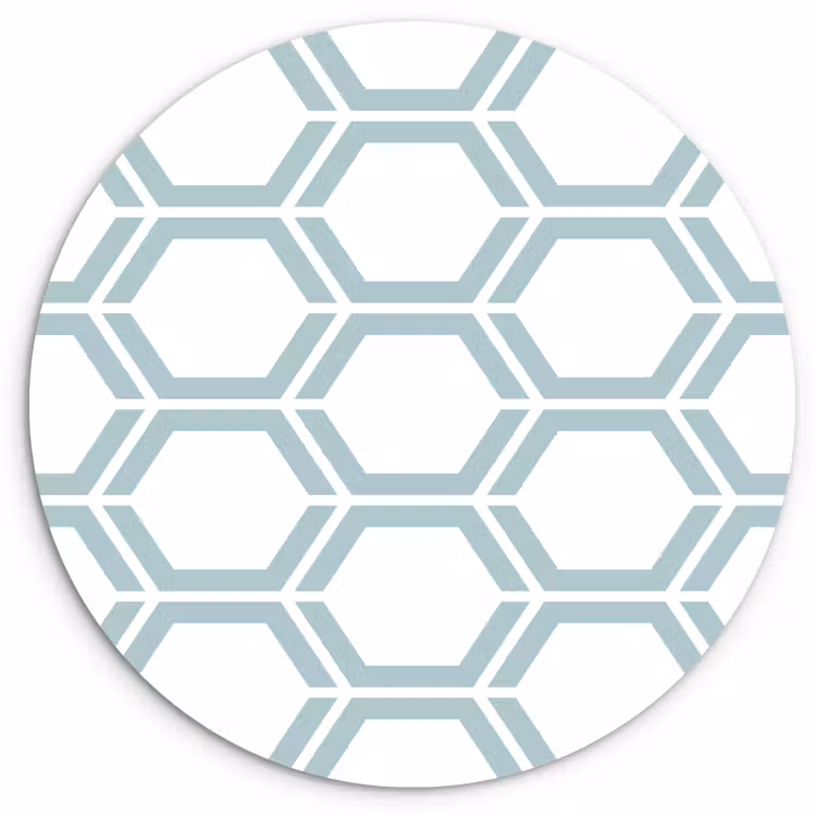 Patroon - Lijn - Design - Hexagon Wandcirkel plexiglas klein 852 -3d
