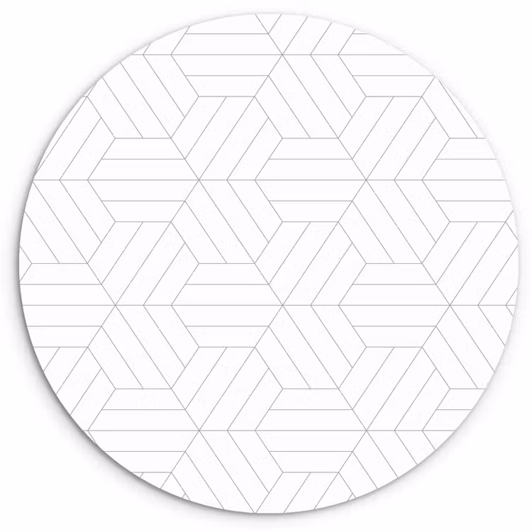 Patroon - Lijn - Design - Zwart - Wit Wandcirkel plexiglas klein 852 -3d