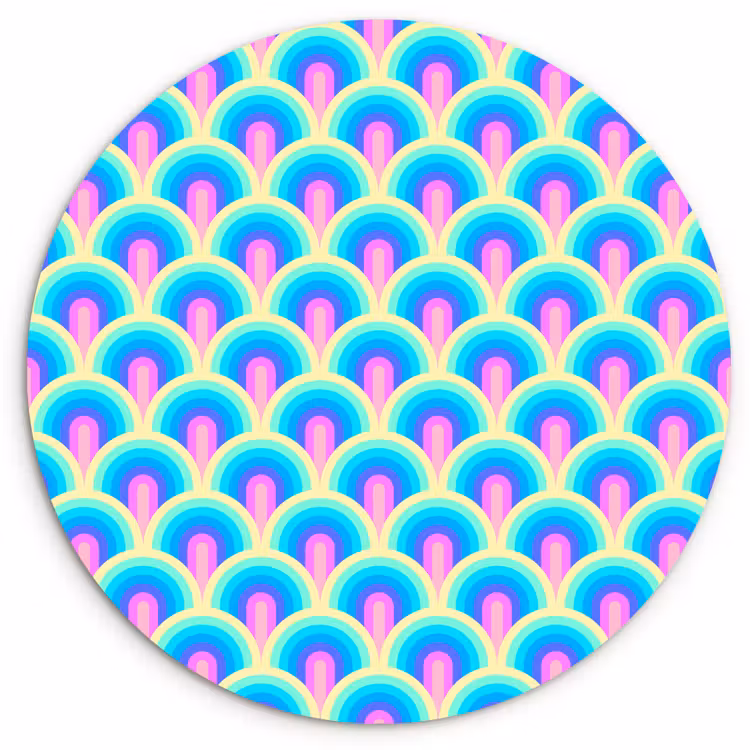 Regenbogen - Waaier - Vrolijk Wandcirkel plexiglas klein 852 -3d