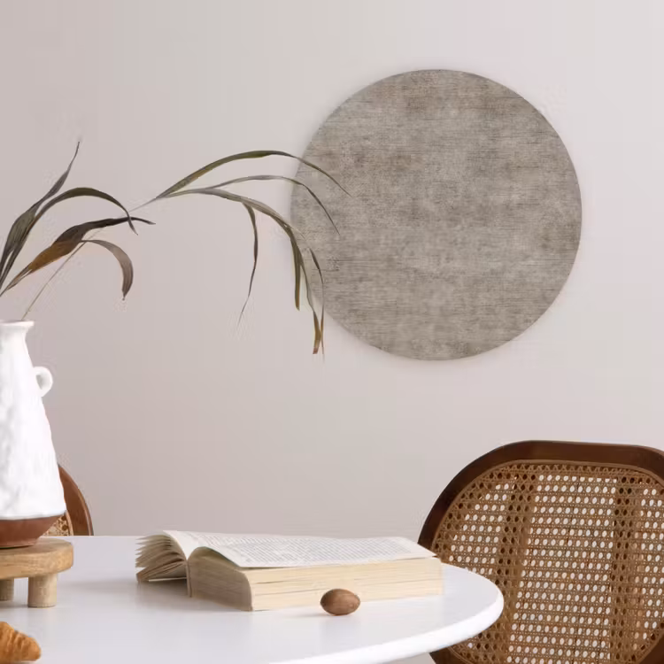Retro - Beton - Patroon Wandcirkel plexiglas klein 852 -sfeer4