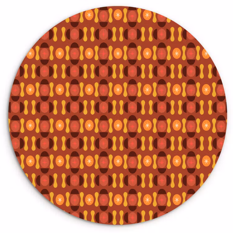 Retro - Disco - Hippie Wandcirkel plexiglas klein 852 -3d
