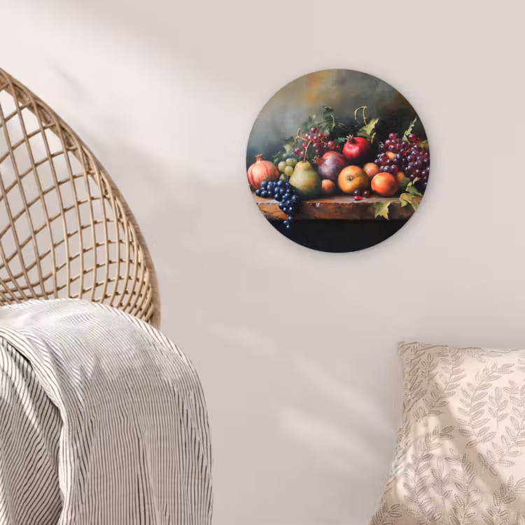 Rustiek - Stilleven - Fruit Wandcirkel plexiglas klein -sfeer5