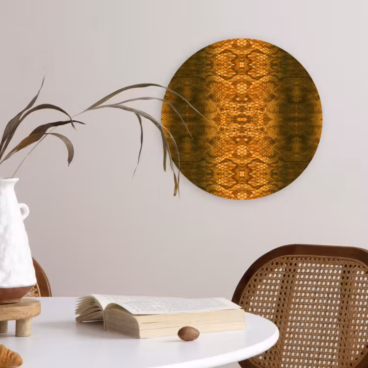 Slang - Boa - Amber Wandcirkel plexiglas klein 852 -sfeer4