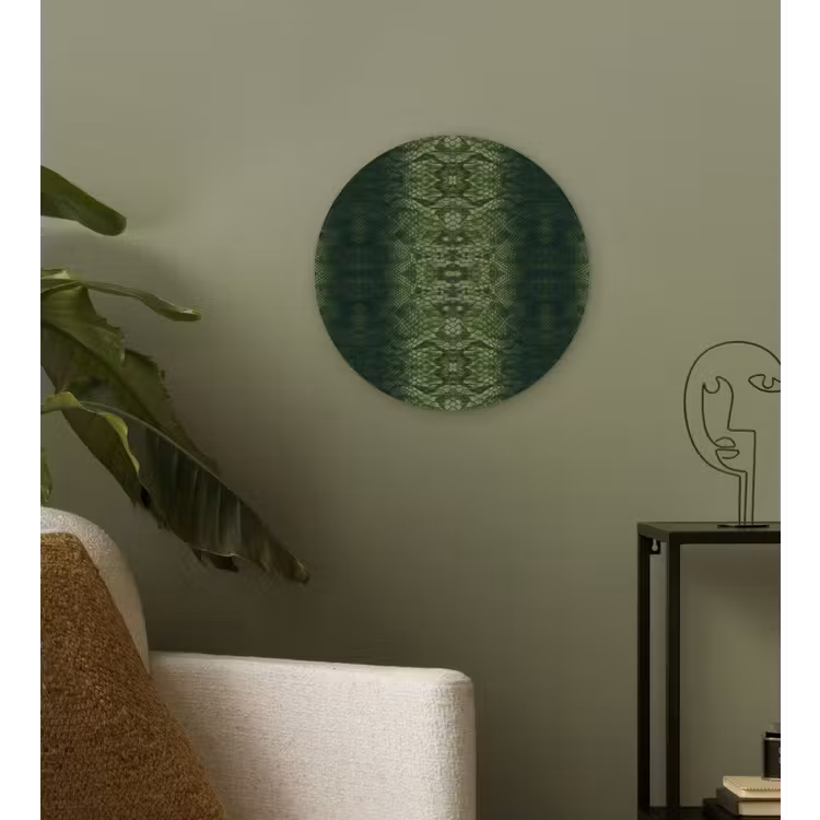 Slang - Boa - Groen Wandcirkel plexiglas klein 852 -sfeer3