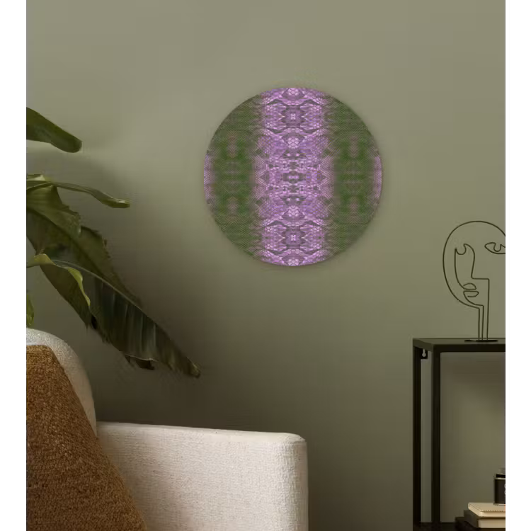 Slang - Boa - Lila - Groen Wandcirkel plexiglas klein 852 -sfeer3