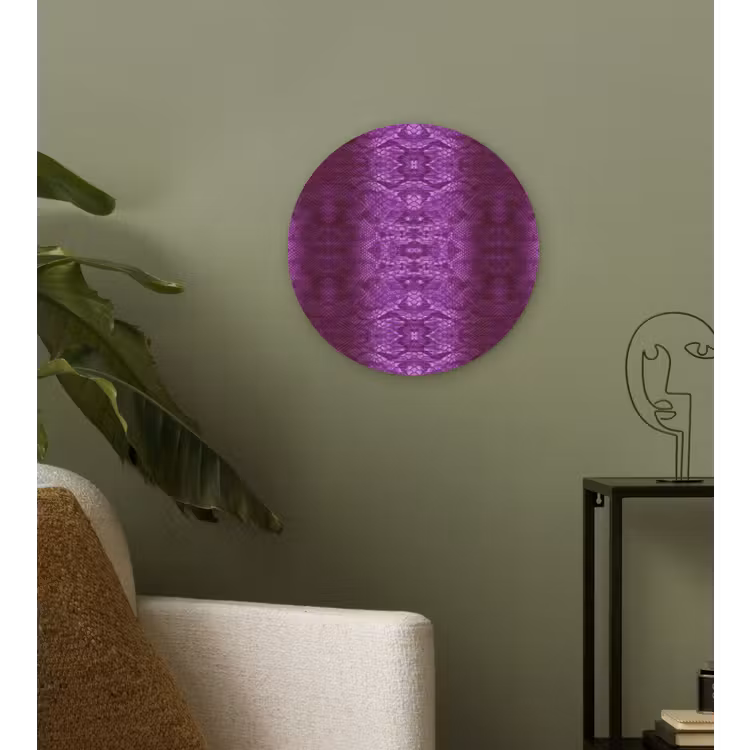 Slang - Boa - Paars - Roze Wandcirkel plexiglas klein 852 -sfeer3