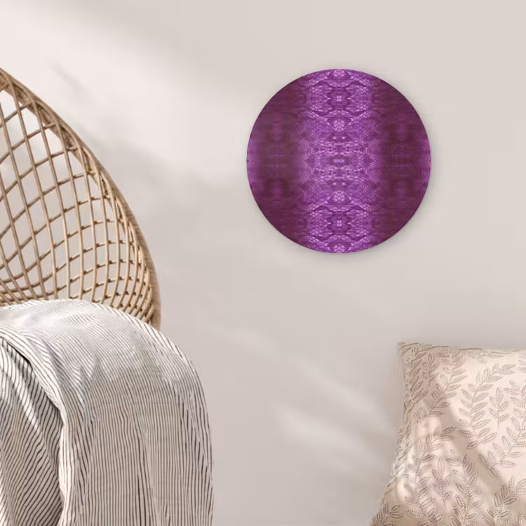Slang - Boa - Paars - Roze Wandcirkel plexiglas klein 852 -sfeer5