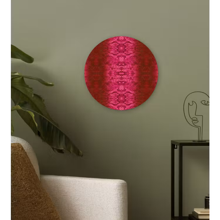 Slang - Boa - Roze Wandcirkel plexiglas klein 852 -sfeer3