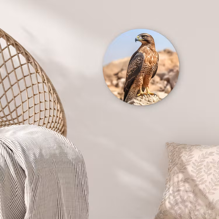 Valk - Vogel - Rots - Macht Wandcirkel plexiglas klein -sfeer5