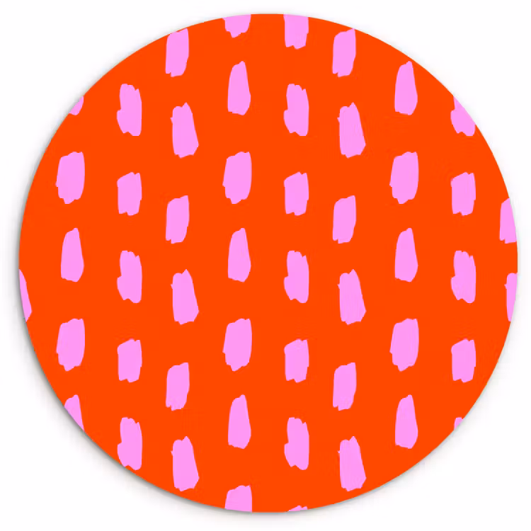 Verf - Roze - Rood Wandcirkel plexiglas klein 852 -3d