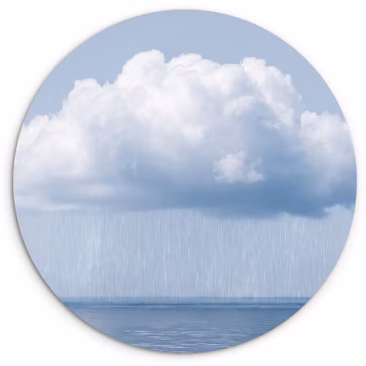 Muurcirkel glas - Wolk - Regen - Natuur - Wolk - Regen - Natuur Wandcirkel plexiglas klein