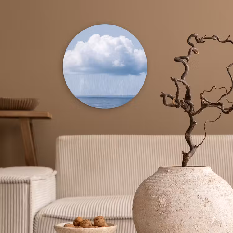 Muurcirkel glas - Wolk - Regen - Natuur - Wolk - Regen - Natuur Wandcirkel plexiglas klein