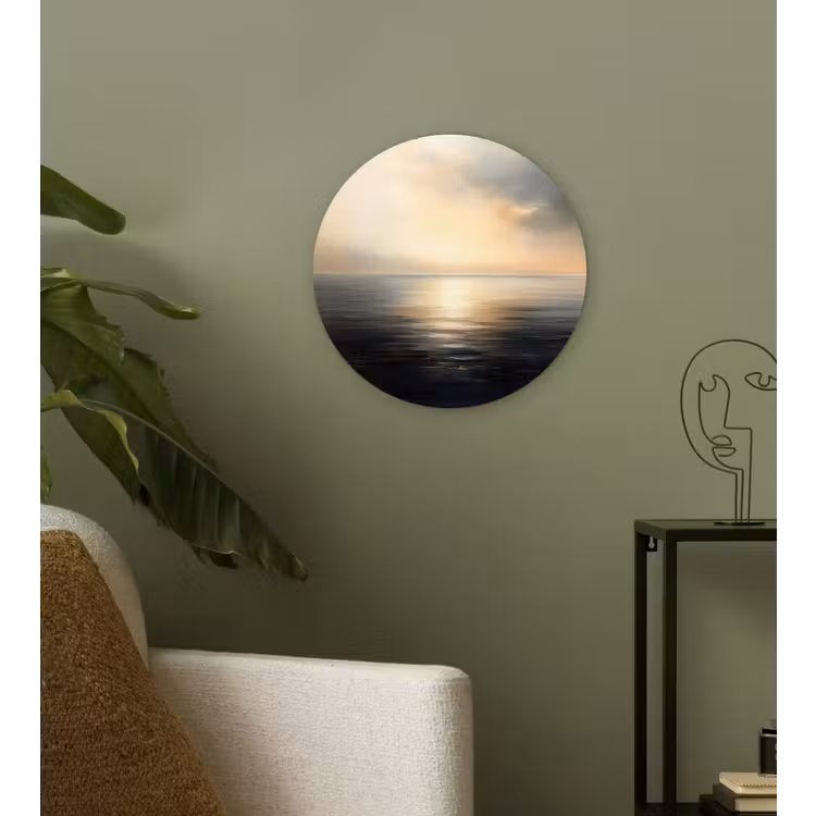 Zon - Horizon - Zee Wandcirkel plexiglas klein -sfeer3