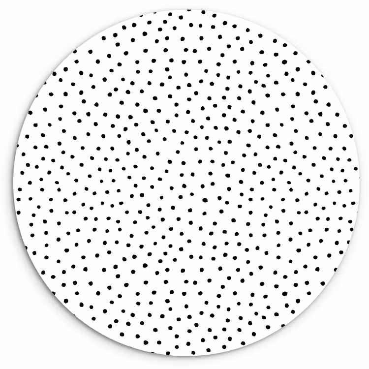 Zwart - Wit - Stippen Wandcirkel plexiglas klein 852 -3d