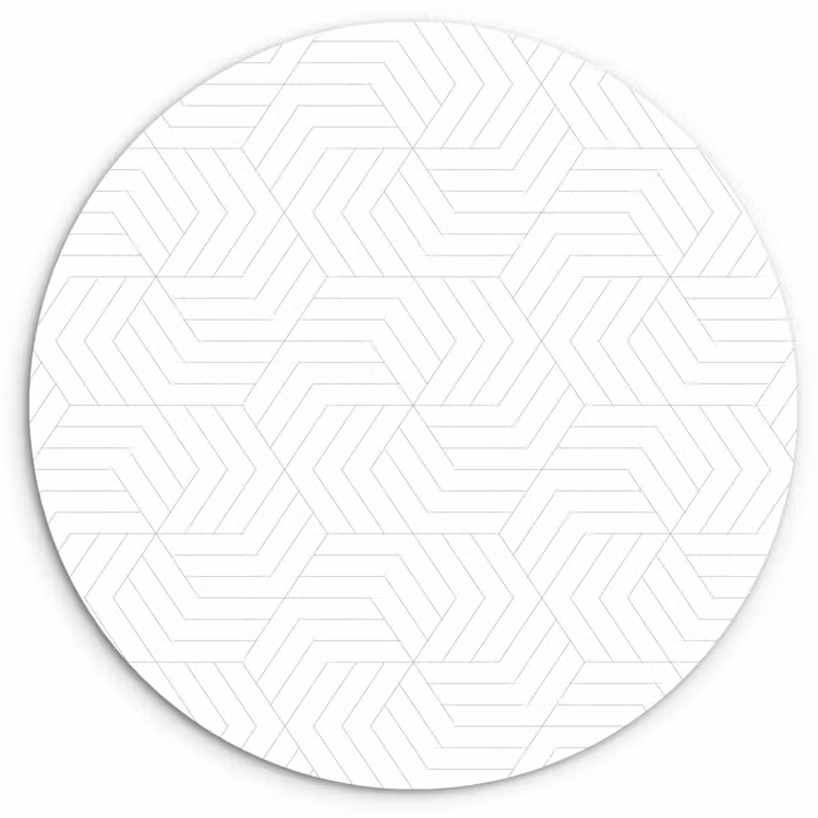 Grafisch - Patroon - Modern Wandcirkel kunststof plaat 5mm dik klein 188 -3d