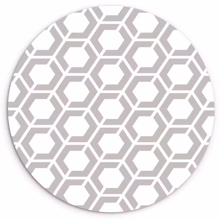 Grafisch - Patroon - Modern - Hexagon Wandcirkel kunststof plaat 5mm dik klein 188 -3d