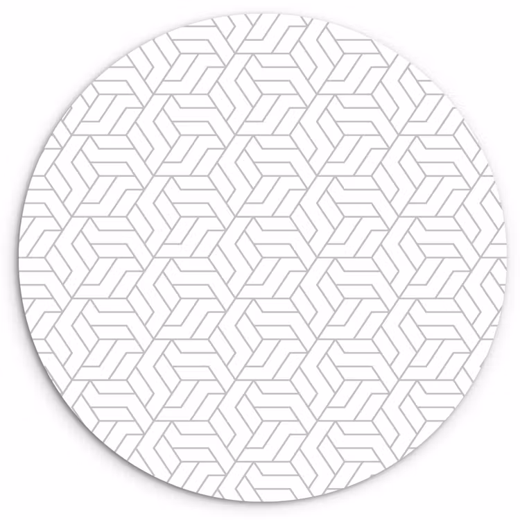 Grafisch - Patroon - Modern - Hexagon Wandcirkel kunststof plaat 5mm dik klein 188 -3d