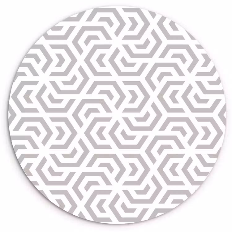 Grafisch - Patroon - Modern - Hexagon Wandcirkel kunststof plaat 5mm dik klein 188 -3d