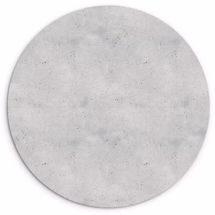 Grijs - Beton - Neutraal Wandcirkel kunststof plaat 5mm dik klein 188 -3d